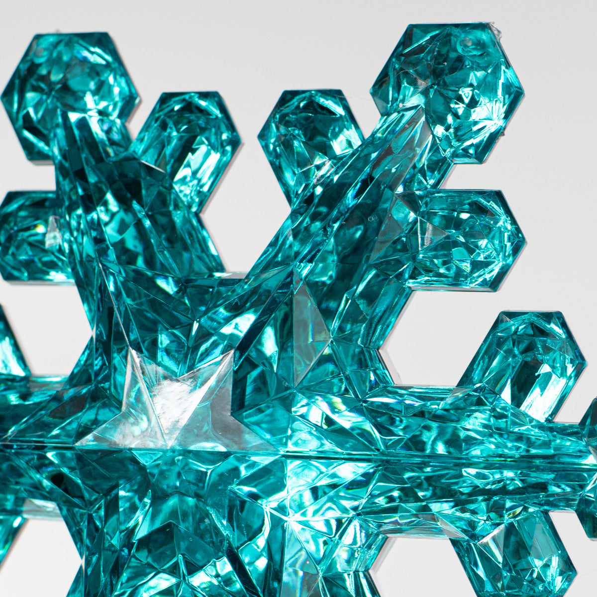 6" Jewel Snowflake Ornament: Teal detail photo 5