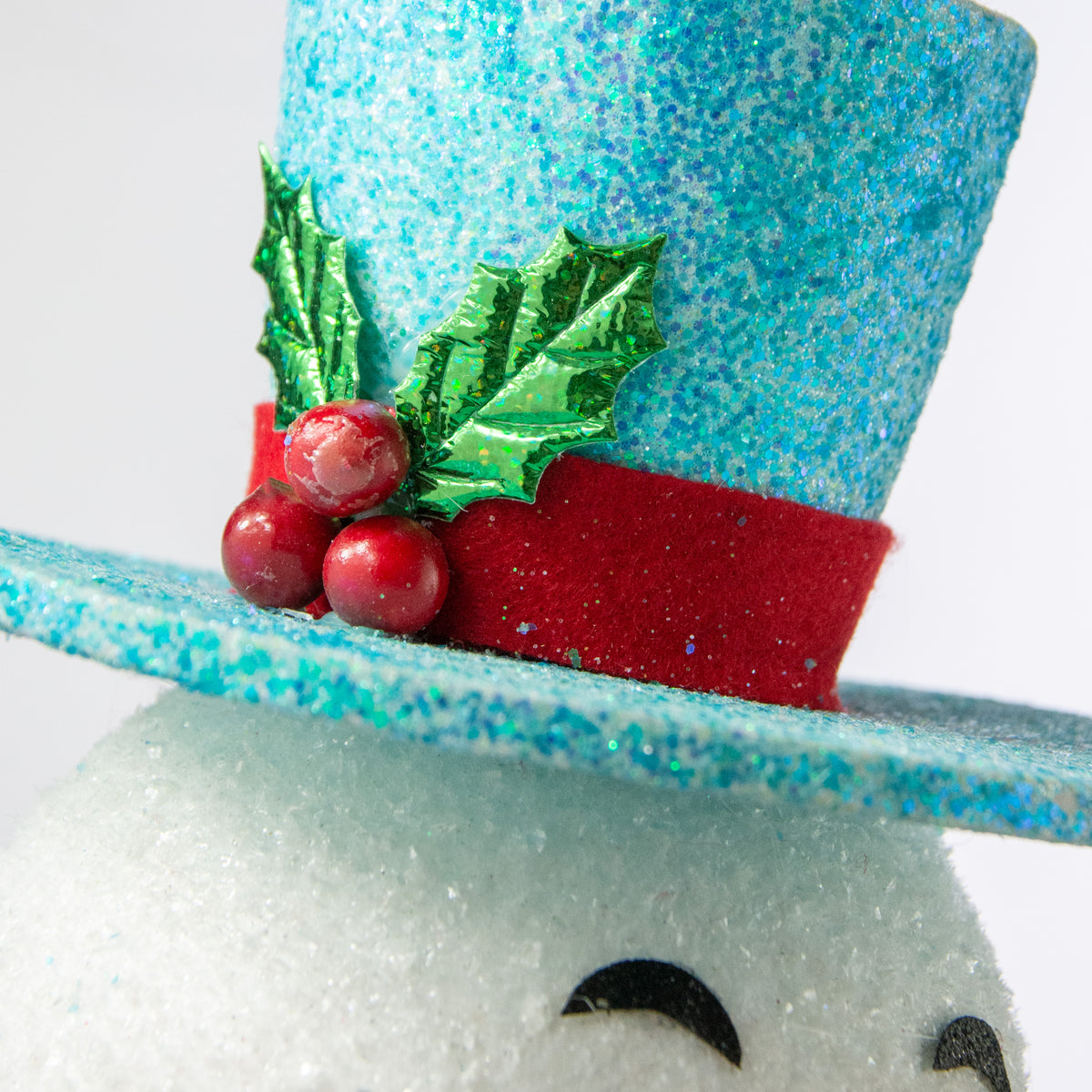 23" Joyful Snowman Head Spray: Blue Lifestyle Photo