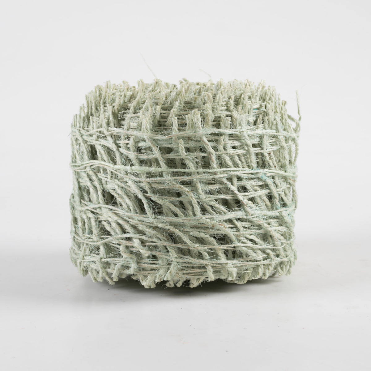 2.5" Jute Check Weave Ribbon: Mint Green (10 Yards)