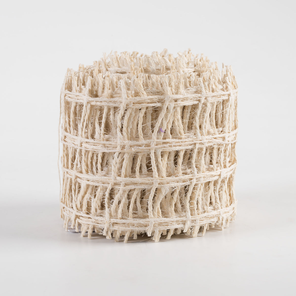 2.5" Jute Check Weave Ribbon: Off-White (10 Yards)
