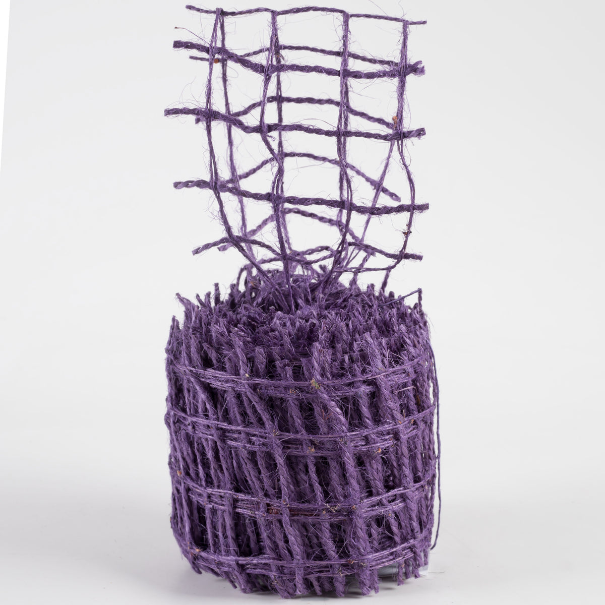 2.5" Jute Check Weave Ribbon: Purple (10 Yards) Lifestyle Photo