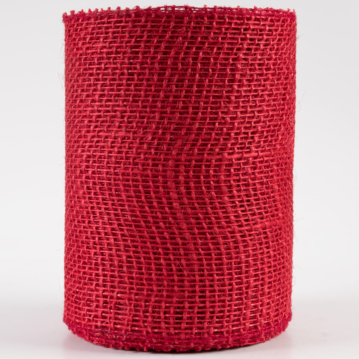 6" Jute Net Burlap Ribbon: Red (10 Yards)