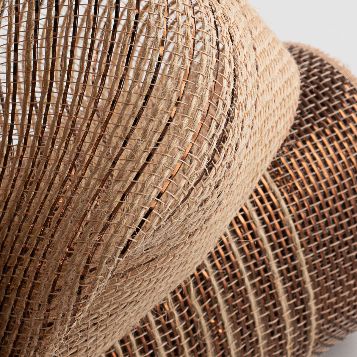 10" Jute Poly Mesh: Chocolate Foil Ombré Lifestyle Photo