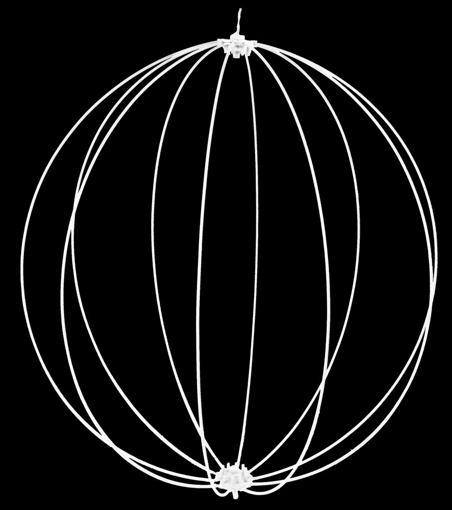 24" KD Wire Folding Ball: White detail photo 3