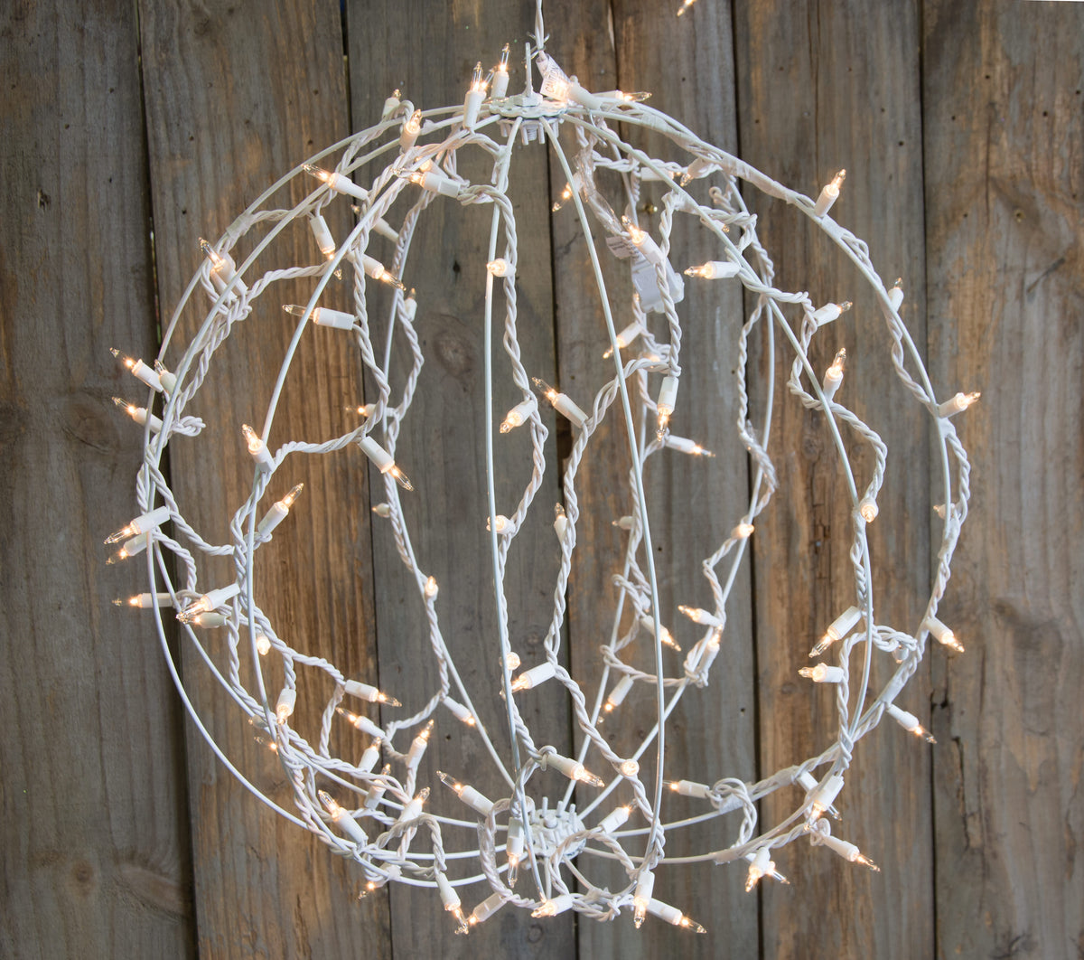 18" KD Wire Folding Ball: White detail photo 4