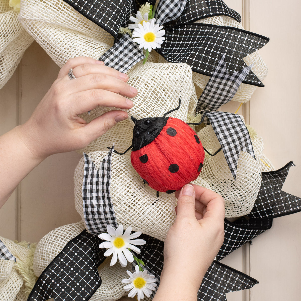 4" Ladybug Ornament Lifestyle Photo