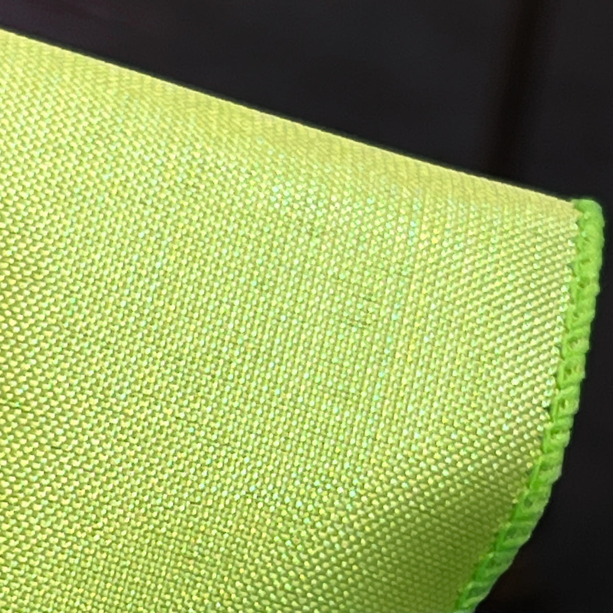 1.5" Lala Iridescent Solid Ribbon: Lime Green (50 Yards) Lifestyle Photo