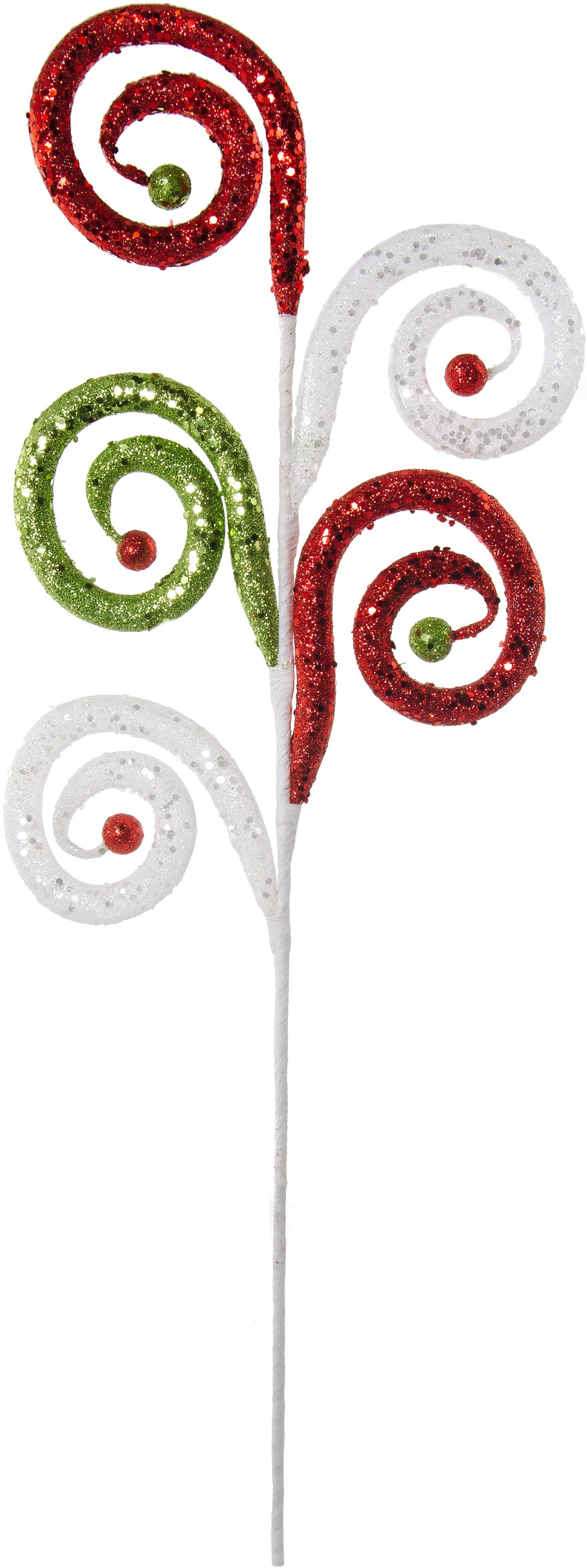 26" Large Glitter Curl Ball Spray: Christmas Item Number: 82199RDGNWT