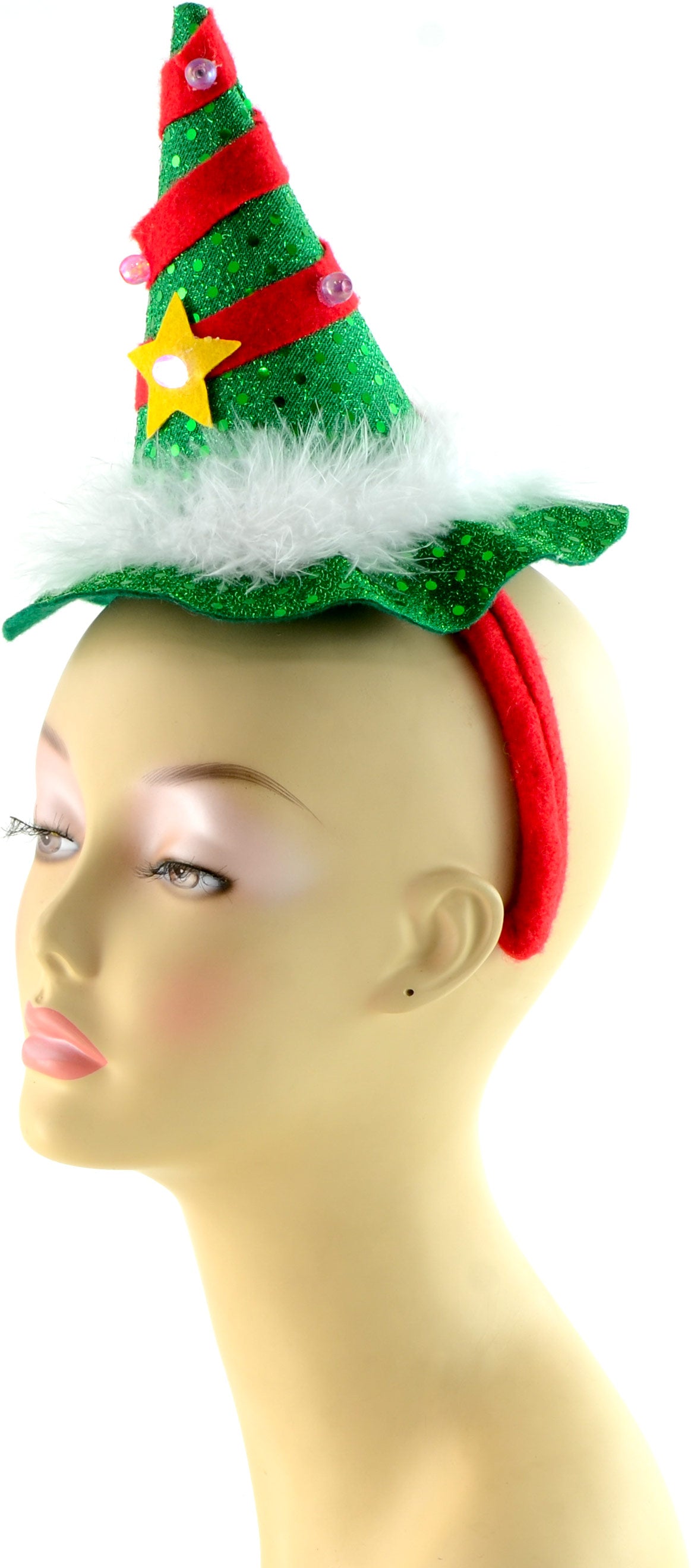 Light-Up Christmas Tree Headband detail photo 3