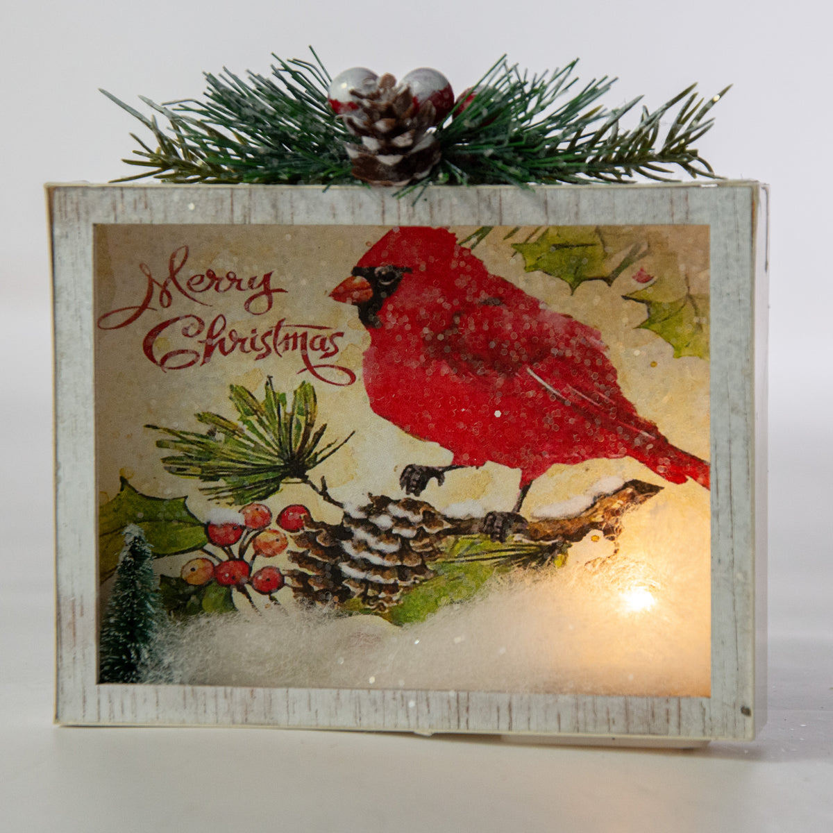 5" Lighted Cardinal Ornament detail photo 5
