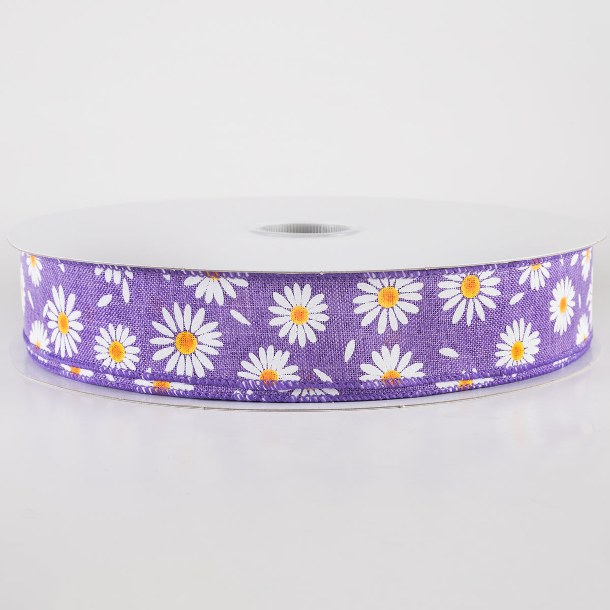 1.5" Linen Daisies & Petals Ribbon: Purple (50 Yards) Item Number: 841-09-416