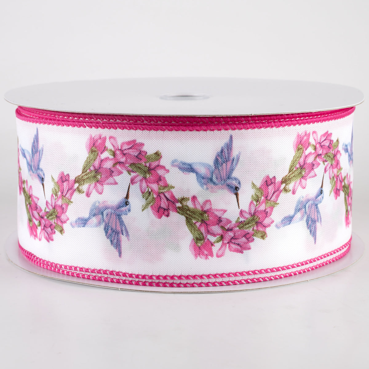 2.5" Linen Hummingbird Garland Ribbon (50 Yards) Item Number: 841-40-437