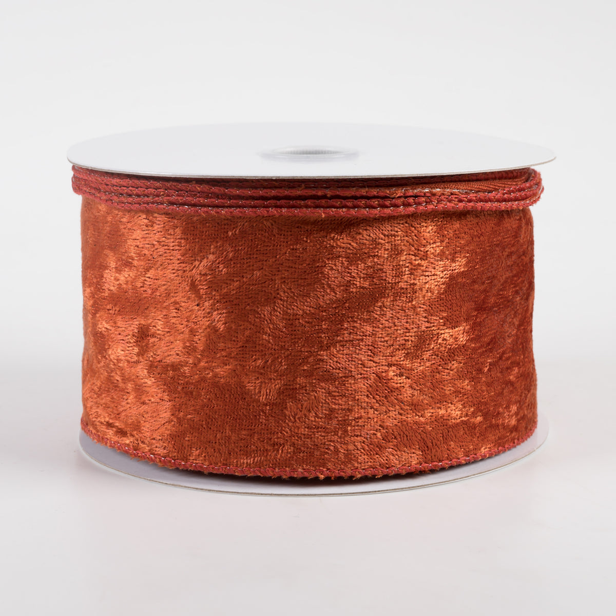 2.5" Lush Velvet Ribbon: Dark Orange (10 Yards)