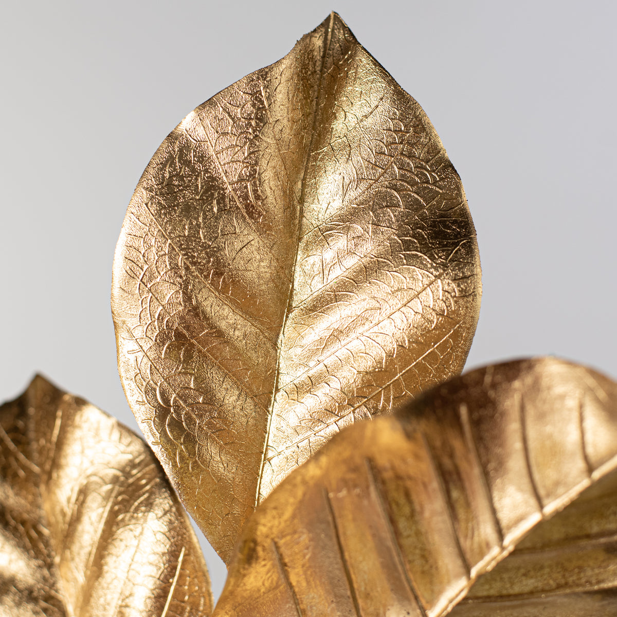 25" Magnolia Metallic Leaf Spray: Gold Lifestyle Photo