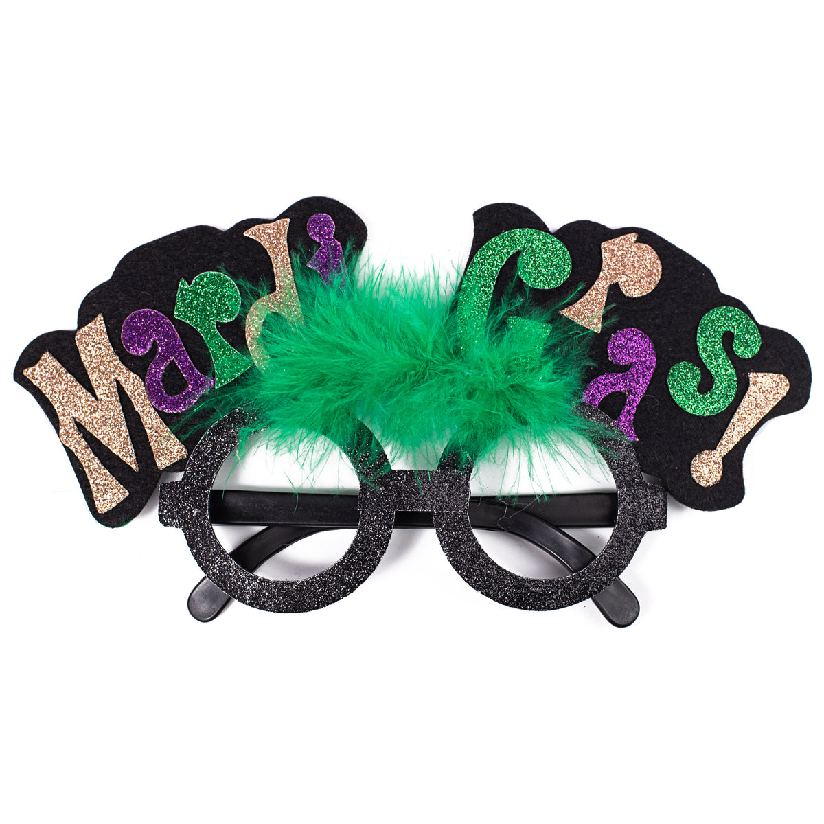 Mardi Gras Glitter Words Glasses Item Number: 27627MGAO