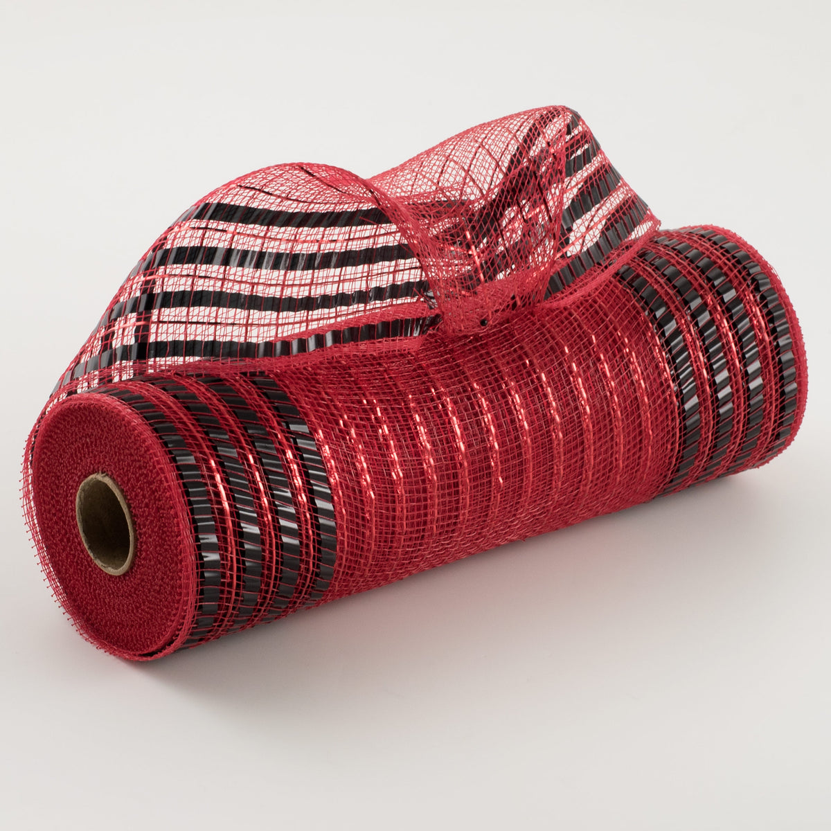 10" Matte XL Wide Foil Border Mesh: Red & Black Item Number: RY8516E6