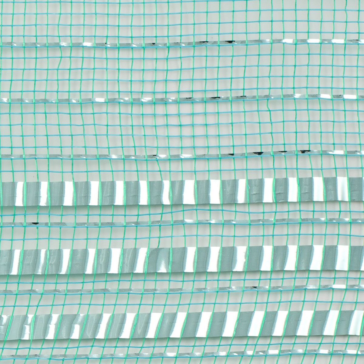 10" Matte XL Wide Foil Border Mesh: Teal & Turquoise detail photo 3