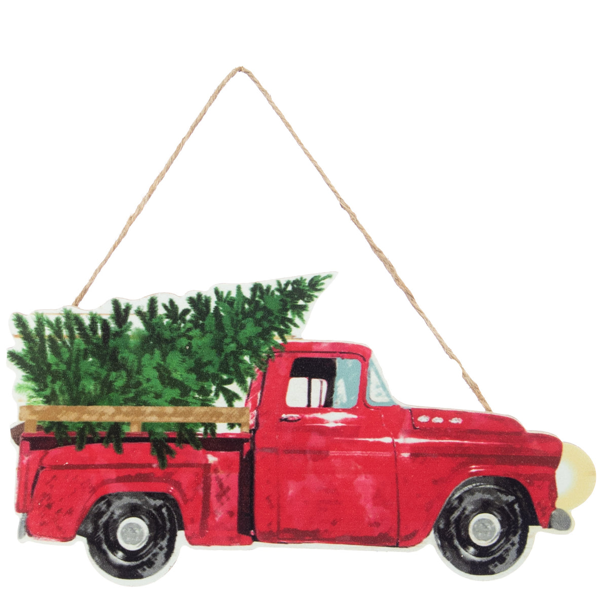 10" MDF Truck with Christmas Tree Item Number: AP8224
