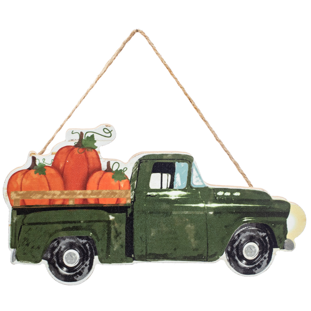 10" MDF Vintage Truck with Pumpkins Item Number: AP8223