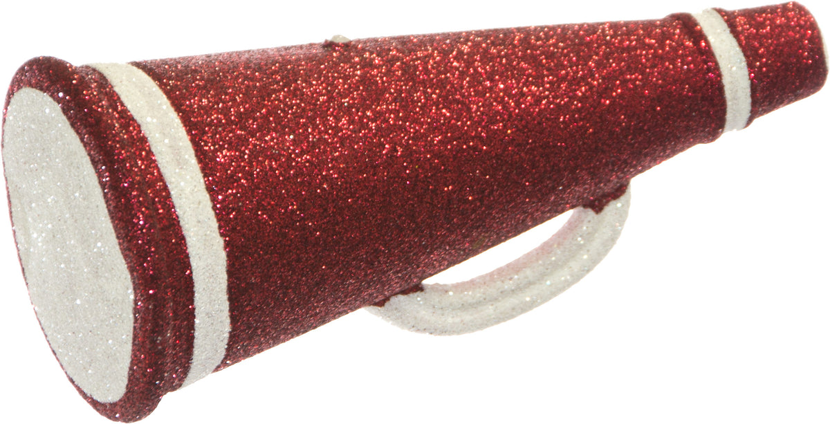 6" Megaphone Ornament: Crimson & White Item Number: MS1226E1