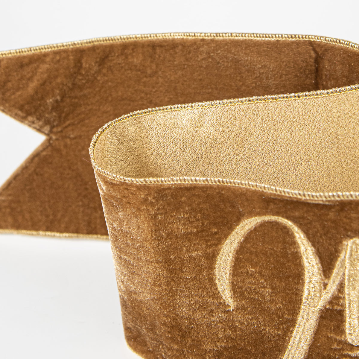 [D Stevens] 6" Merry Christmas Velvet Banner: Gold detail photo 3