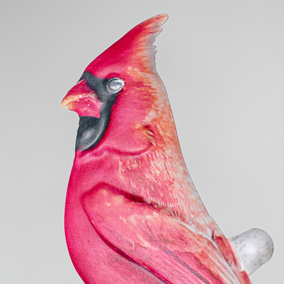 10.5" Metal Embossed Hanger: Cardinal On Branch detail photo 3