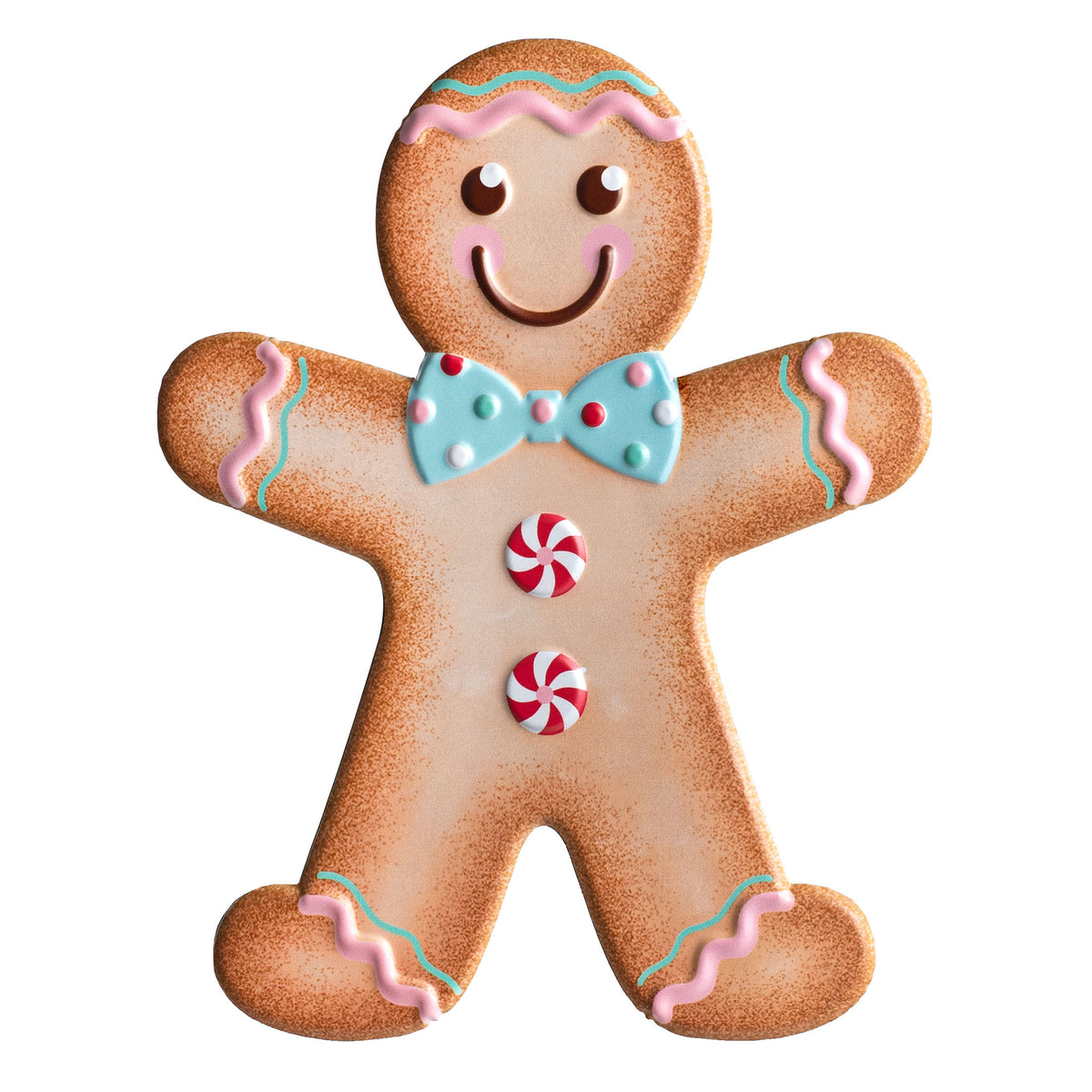 12" Metal Embossed Hanger: Gingerbread Boy Item Number: MD0743