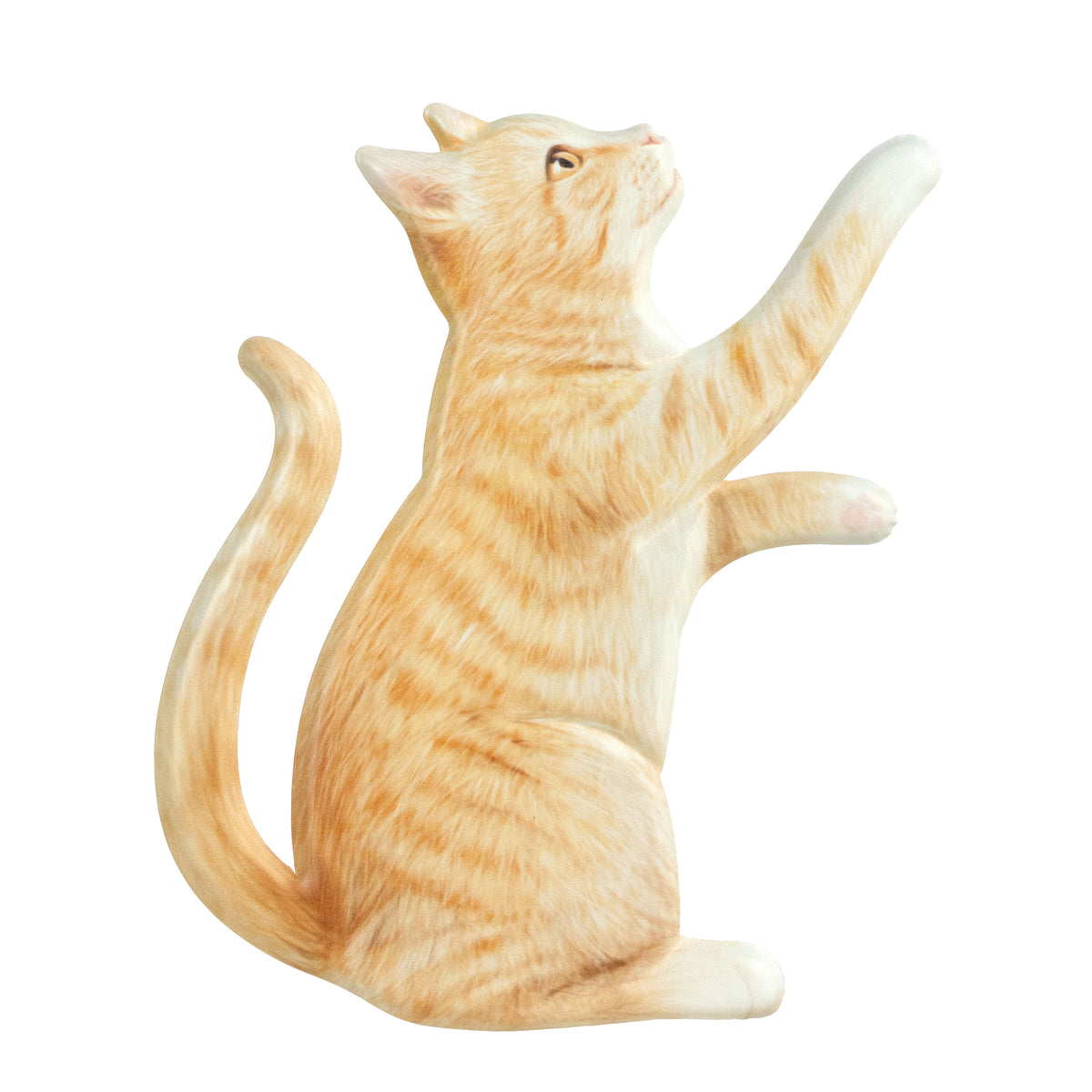 12" Metal Embossed Hanger: Pawing Tabby Cat Item Number: MD138104