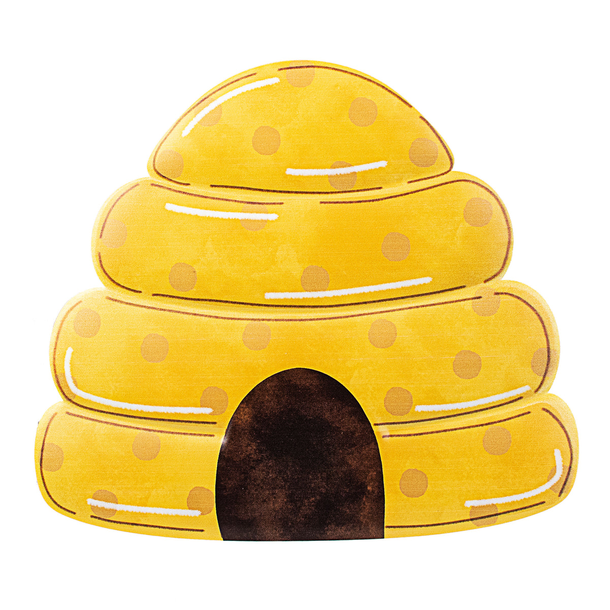 12" Metal Embossed Hanger: Polka Dot Bee Hive Item Number: MD0792