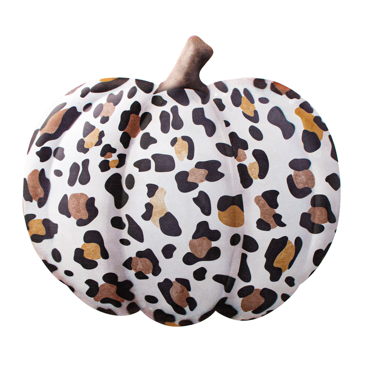 12" Metal Embossed Hanger: White Leopard Spot Pumpkin Item Number: MD076527