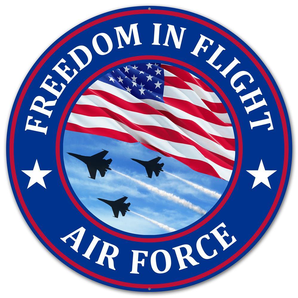 12" Metal Sign: Air Force Item Number: MD0451