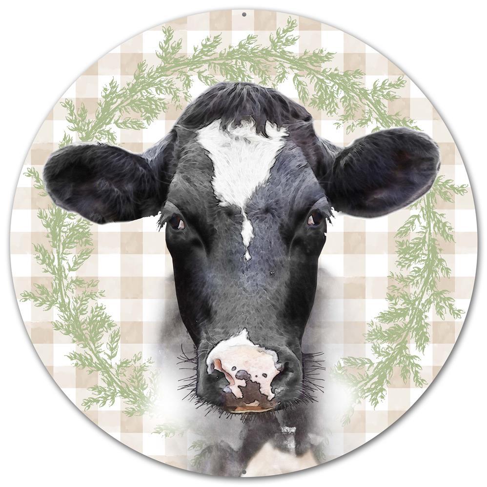 12" Metal Sign: Bessie the Cow Item Number: MD0452