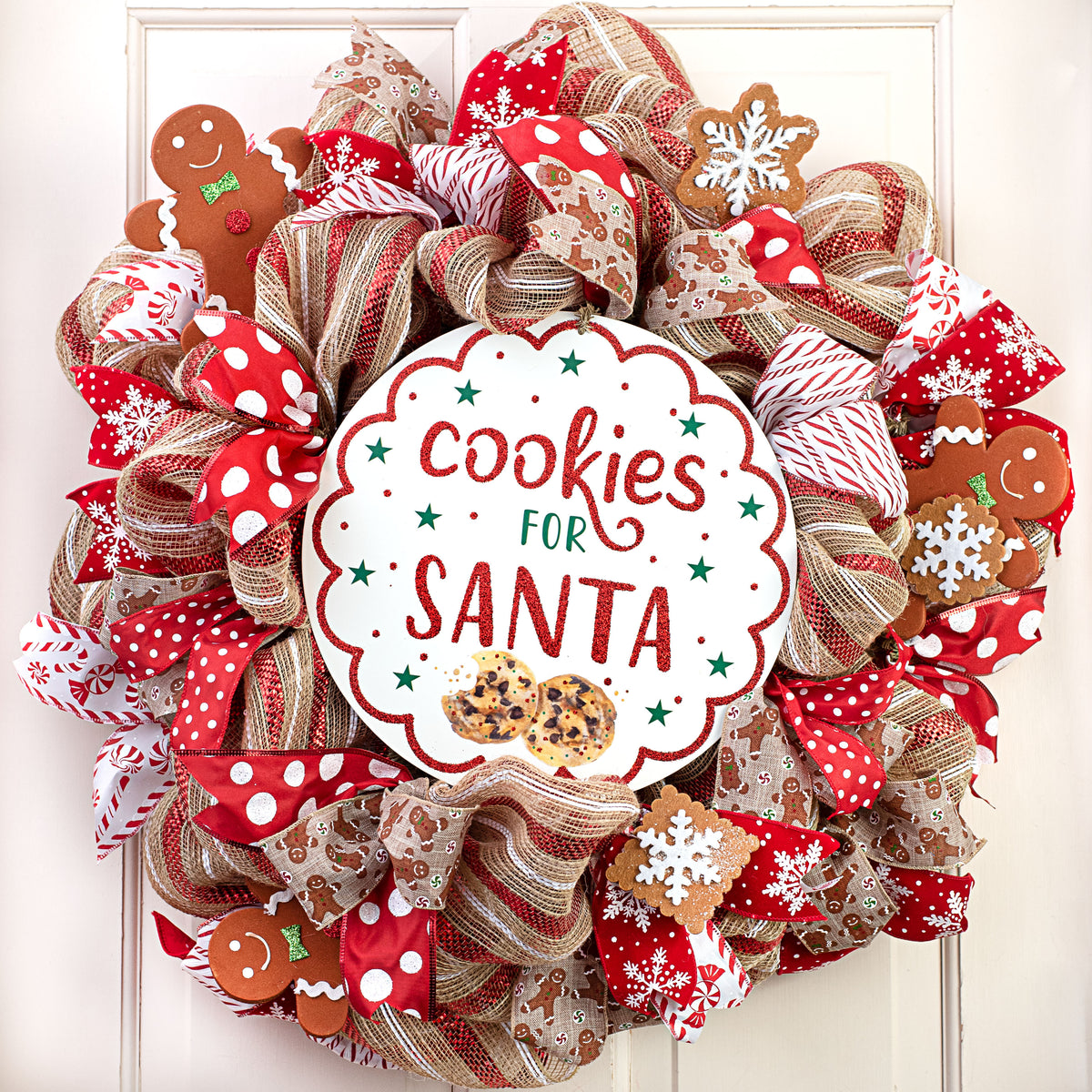 12" Metal Sign: Glitter Cookies for Santa Lifestyle Photo