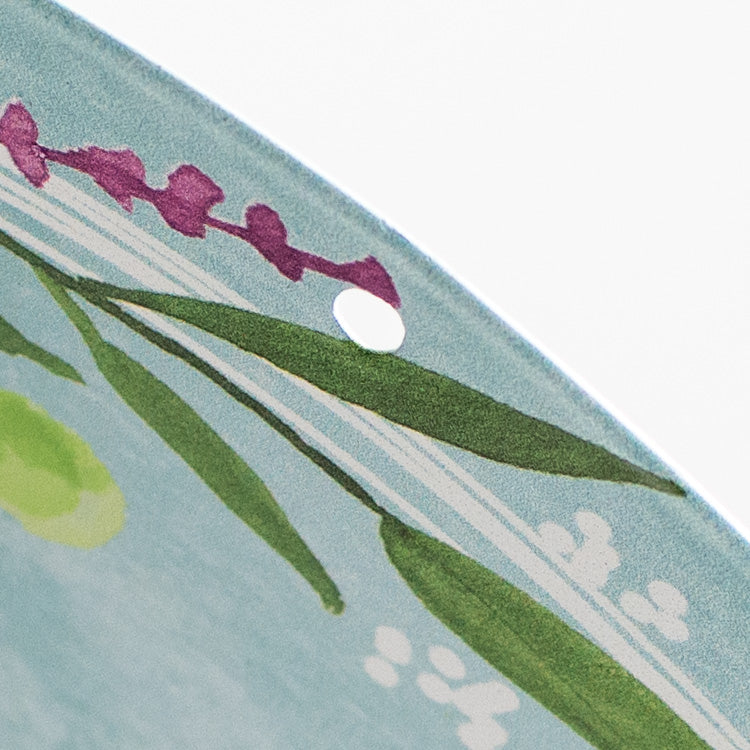 8" Metal Sign: Hummingbird with Florals detail photo 3