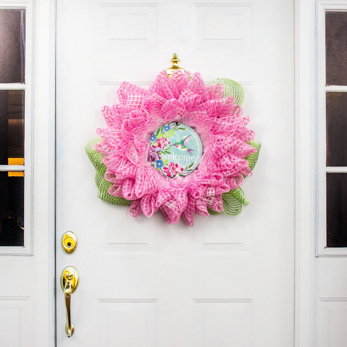 8" Metal Sign: Hummingbird with Florals detail photo 4