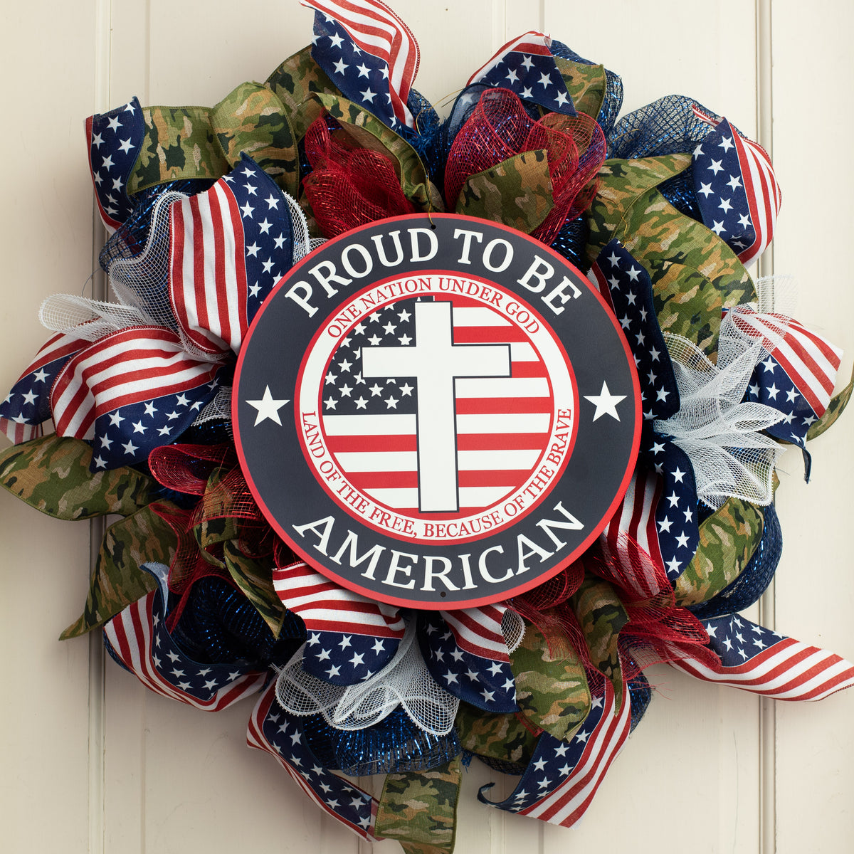 12" Metal Sign: Proud to be an American Lifestyle Photo