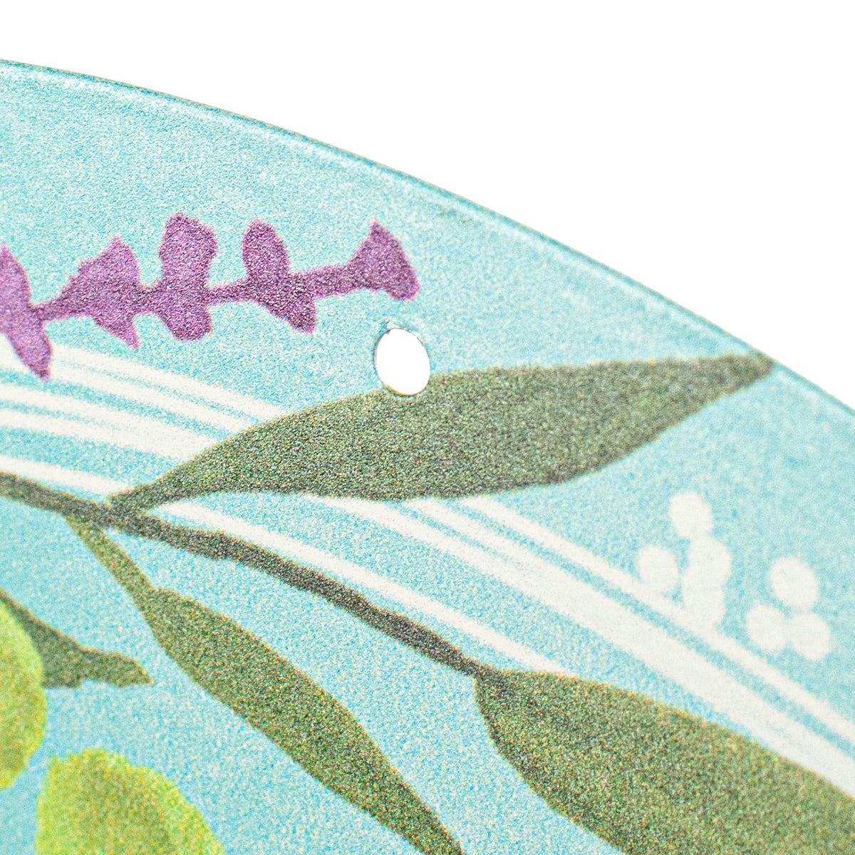 12" Metal Sign: Welcome Hummingbird Florals detail photo 3