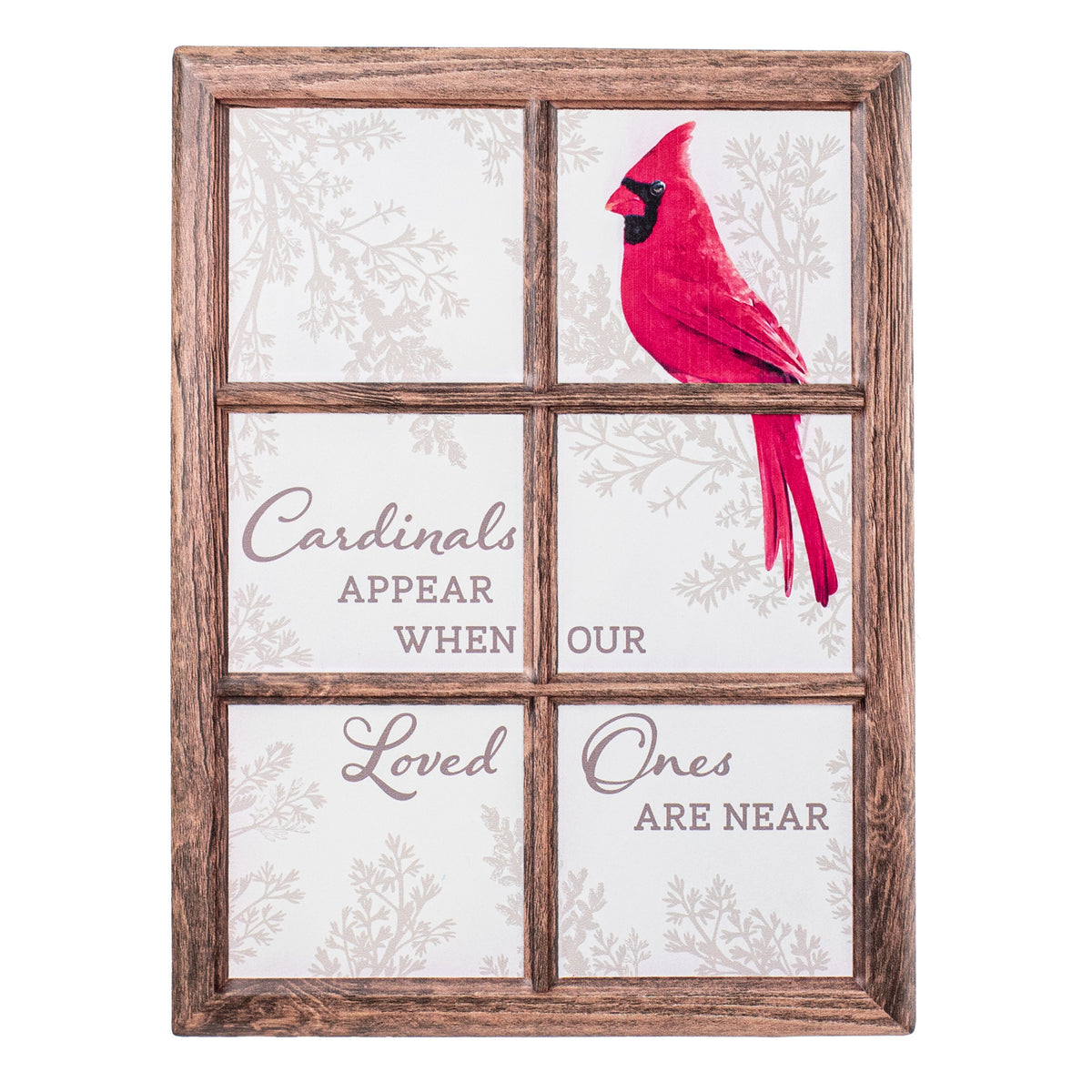 13" Metal Window Sign: Cardinals Appear Item Number: MD1248