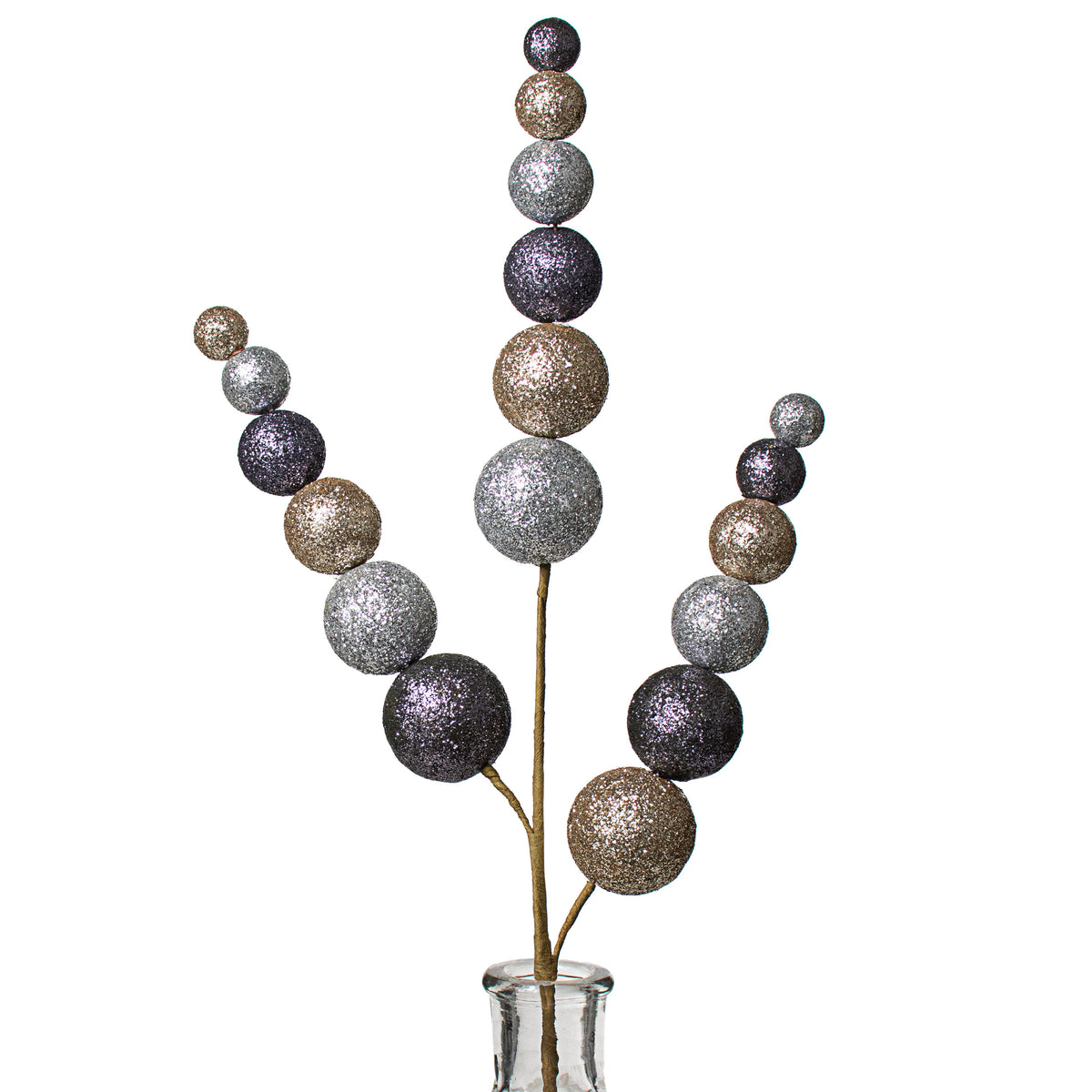 24" Metallic Ball Spray: Silver & Champagne Item Number: XS5738P1