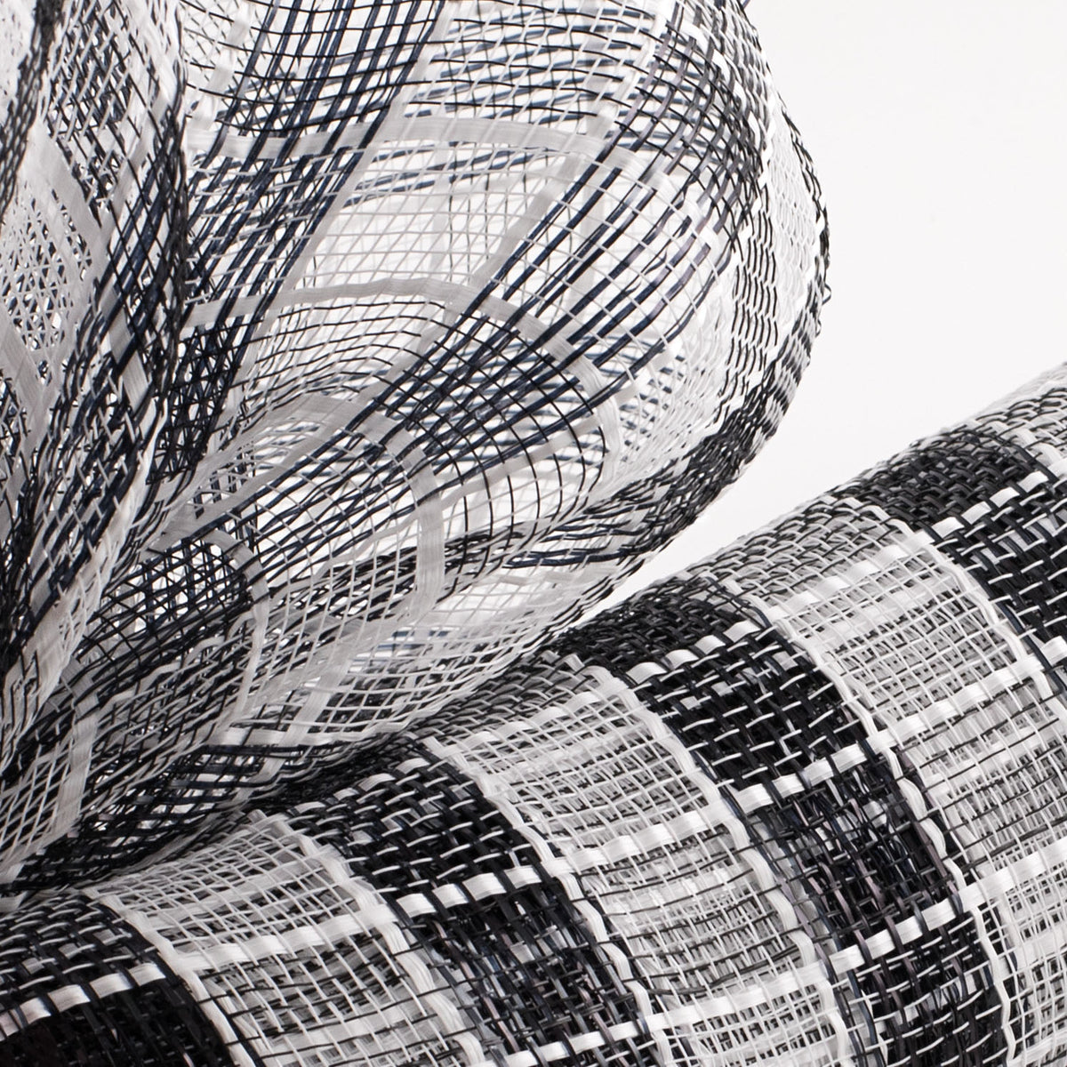 21" Metallic Check Mesh: Black & White (10 Yards) Lifestyle Photo