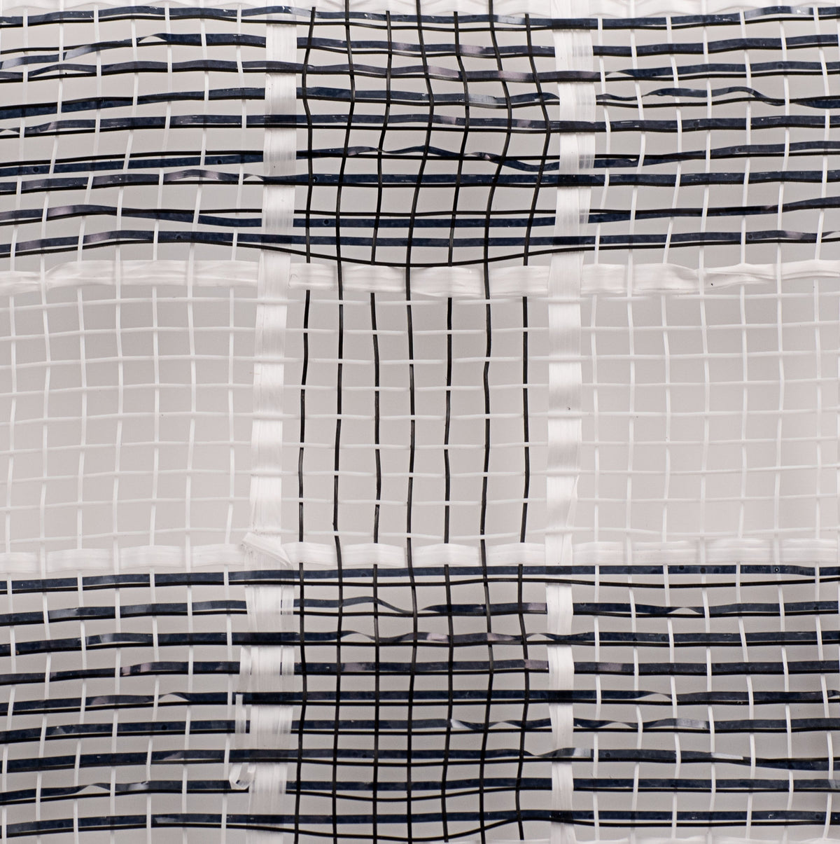 21" Metallic Check Mesh: Black & White (10 Yards) detail photo 3