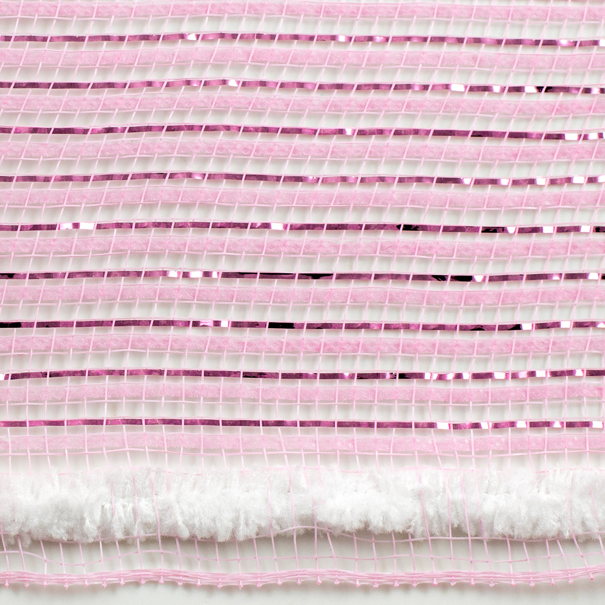 10" Metallic Fat Snow Edge Breeze Mesh: Pink (5 Yards) detail photo 3