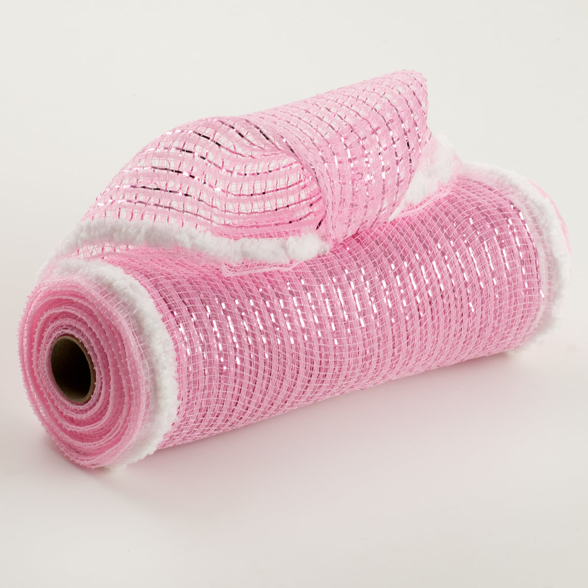 10" Metallic Fat Snow Edge Breeze Mesh: Pink (5 Yards) Item Number: XB241310-03