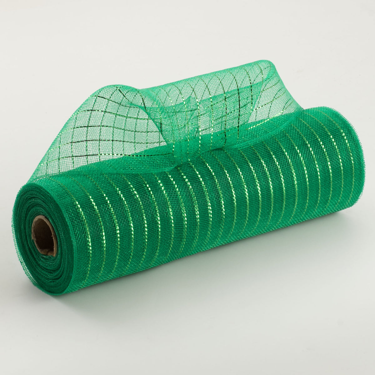 10" Metallic Fine Weave Deco Mesh: Emerald Green Item Number: RY500106