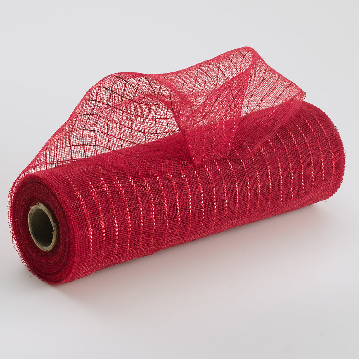 10" Metallic Fine Weave Deco Mesh: Red Item Number: RY500124