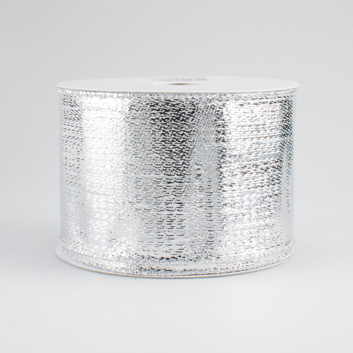 2.5" Metallic Lamé Ribbon: Silver (10 Yards)