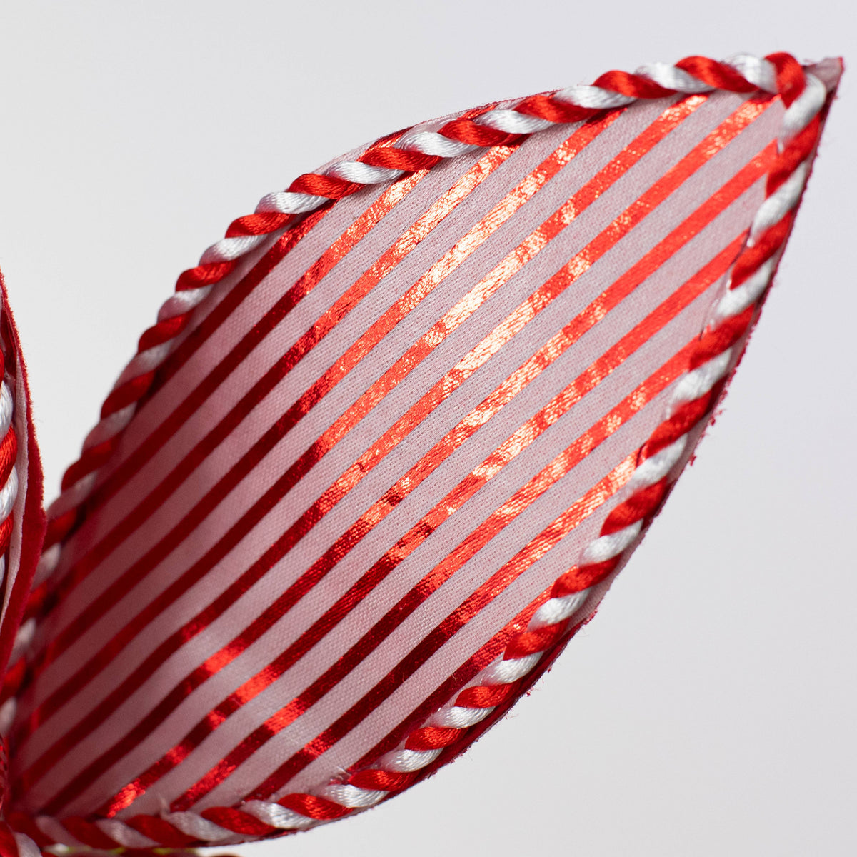 22" Metallic Peppermint Poinsettia Stem Lifestyle Photo