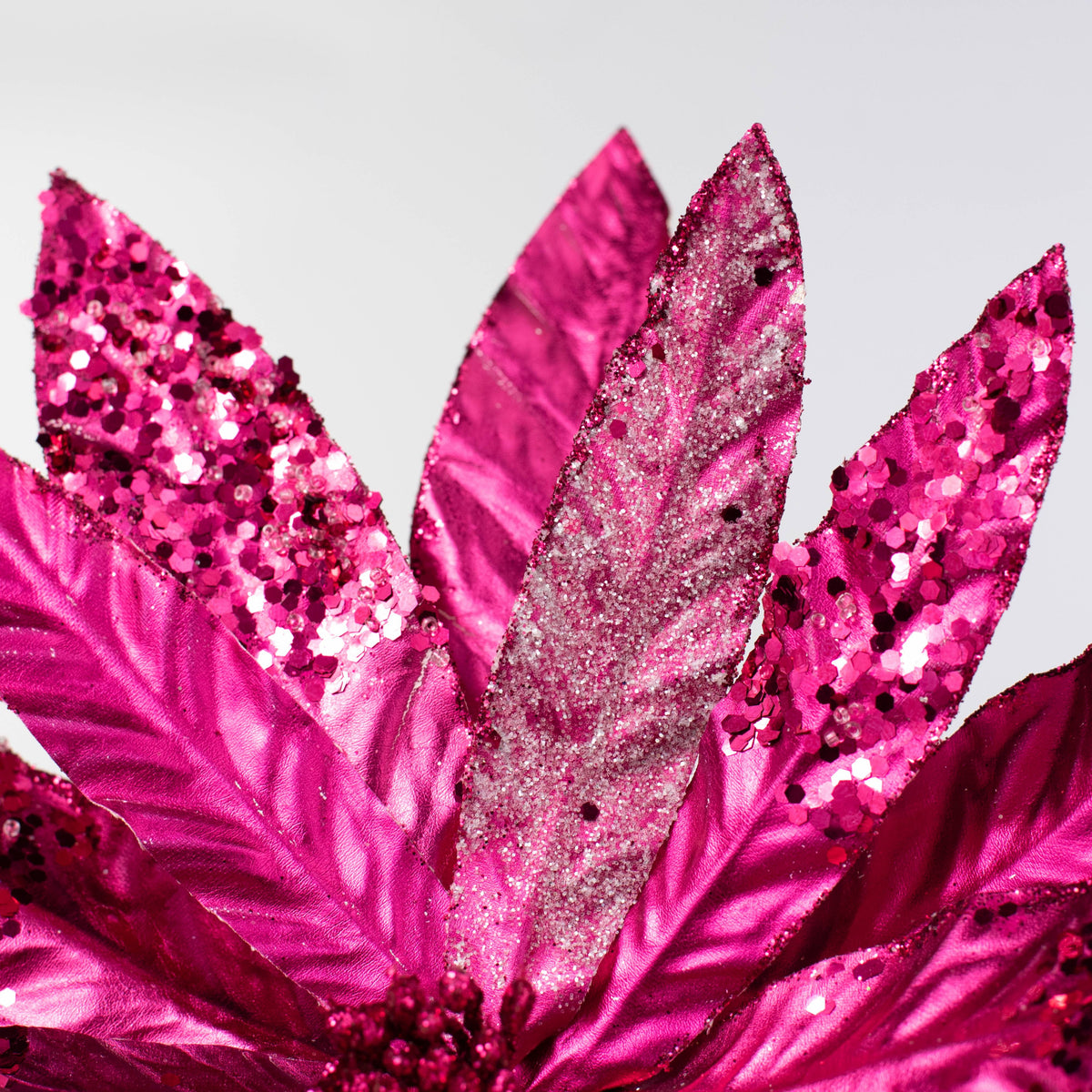 13" x 26" Metallic Poinsettia Stem: Fuchsia Pink Lifestyle Photo