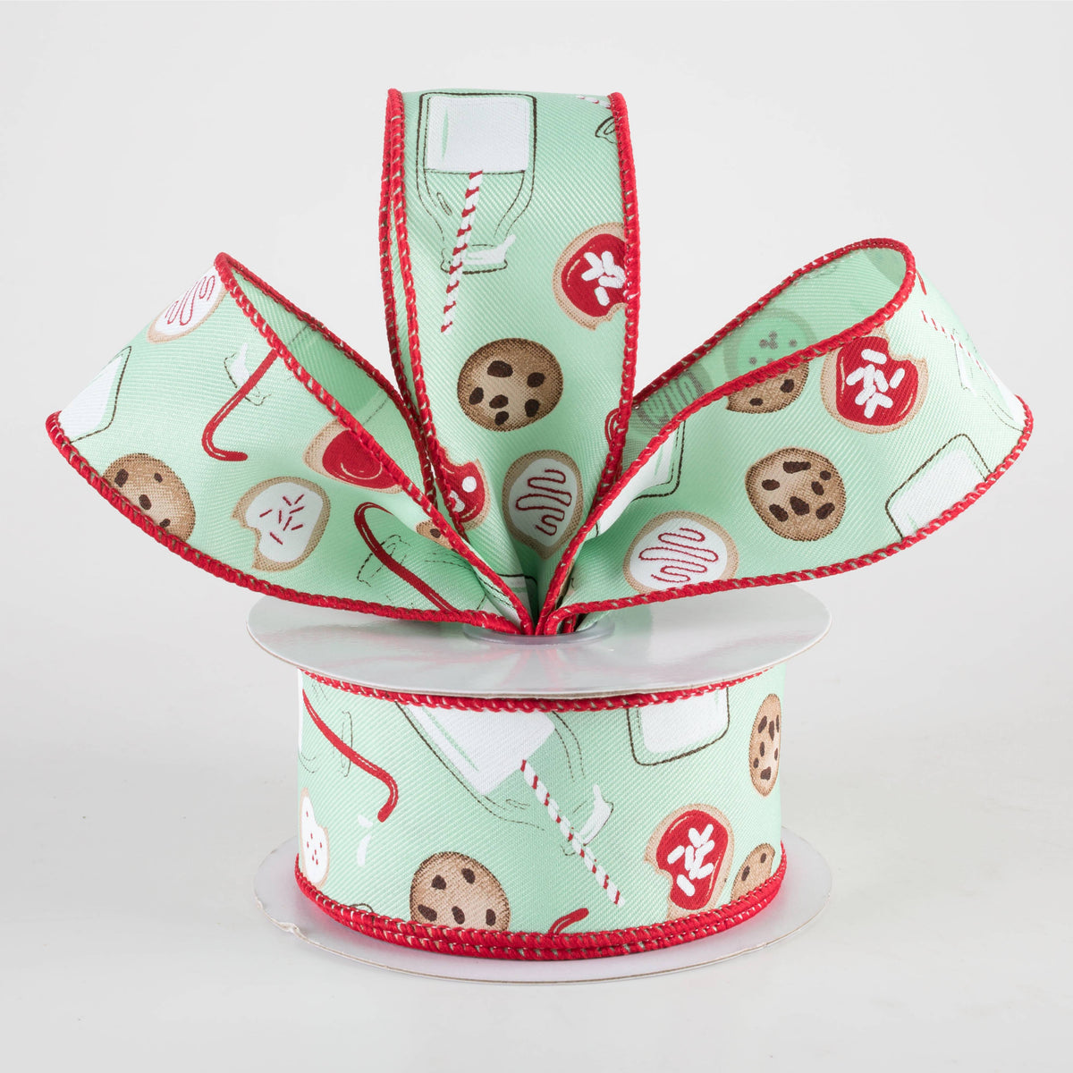 1.5" Milk & Cookies Ribbon: Mint Green (10 Yards) Lifestyle Photo