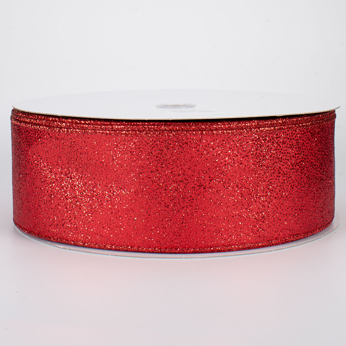 2.5" Mini Glitter Dots Ribbon: Red (50 Yards)